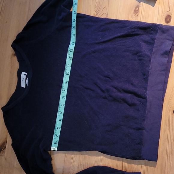 TNA black long sleeve terry cloth top XXS - Picture 2 of 7